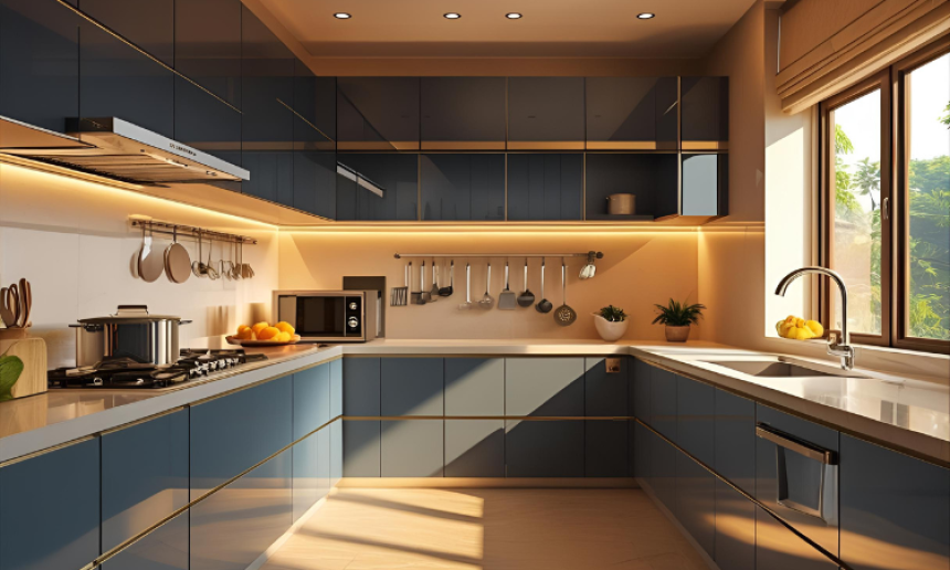 L-Shaped Modular Kitchen in Kolkata – Expert Designs by Creative Interior Office, Kestopur